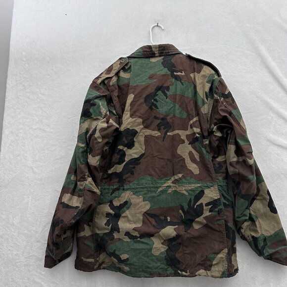 M65 Jacket Mens M Camo Woodland Full Zip Hooded US Army Cold Weather Field - Picture 10 of 10